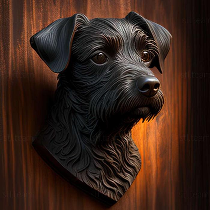 3D model Patterdale Terrier dog (STL)
